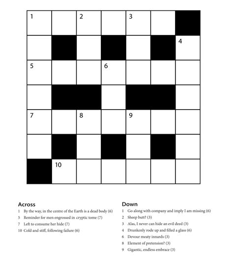 Give details Crossword Clue: 4 Answers with 6